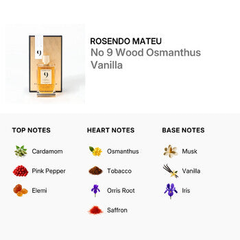 Rosendo Mateu Unisex No 9 Wood Osmanthus Vanilla EDP Spray 3.38 oz Fragrances (Wholesale) - Luxurious Fragrance Available Online in Hong Kong & China