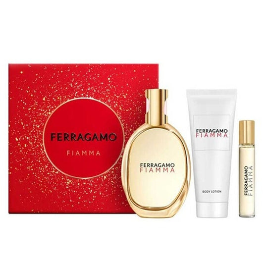 Salvatore Ferragamo Ladies Fiamma 3pcs EDP Gift Set Fragrances - Luxurious Fragrance Available Online in Hong Kong & China