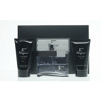 Salvatore Ferragamo Men's F Black 3pcs EDT Gift Set Fragrances (Wholesale) - Luxurious Fragrance Available Online in Hong Kong & China