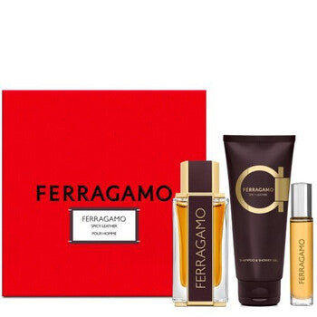 Salvatore Ferragamo Men's Spicy Leather Gift Set - Luxurious Fragrance Available Online in Hong Kong & China