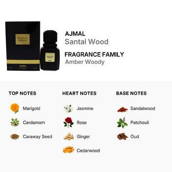 Ajmal Santal Wood by Ajmal for Unisex - 3.4 oz EDP Spray (Wholesale) - Luxurious Fragrance Available Online in Hong Kong & China