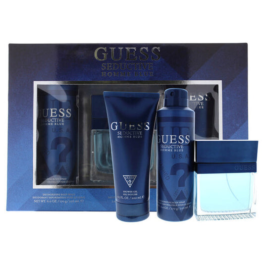 Guess Seductive Homme Blue by Guess for Men - 3 Pc Gift Set 3.4oz EDT Spray, 6.0oz Deodorant Body Spray, 6.7oz Shower Gel - Luxurious Fragrance Available Online in Hong Kong & China
