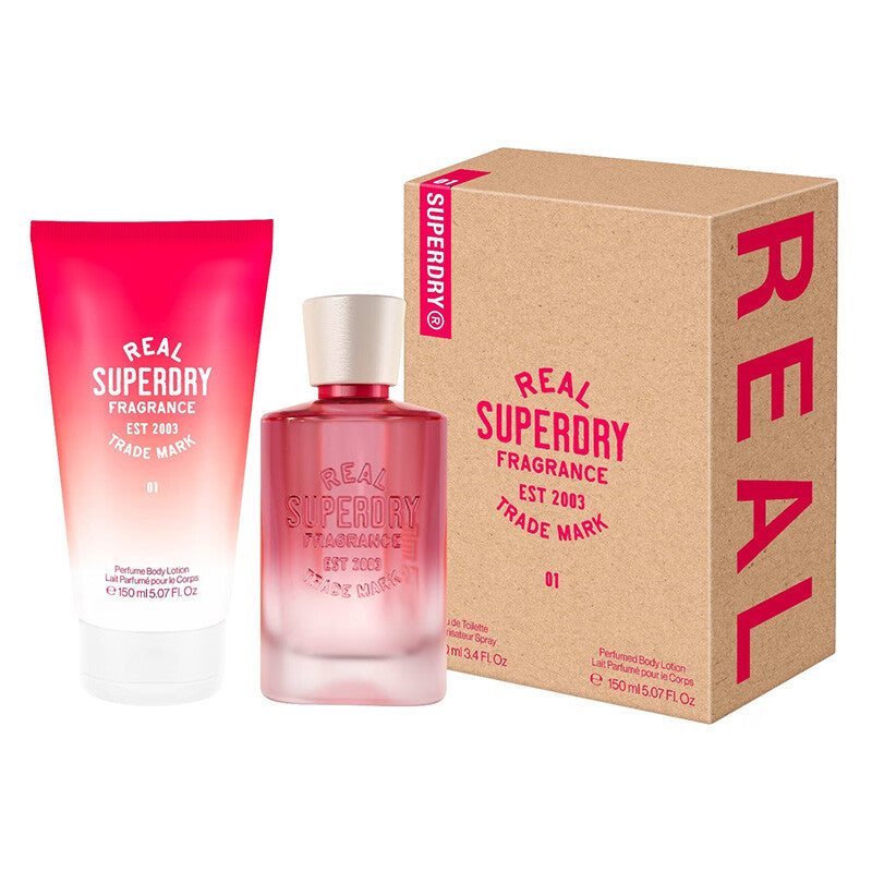 Superdry Ladies Real 01 Gift Set Fragrances - Luxurious Fragrance Available Online in Hong Kong & China