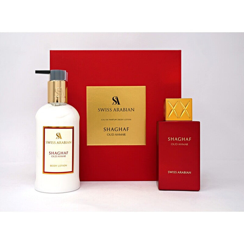 Swiss Arabian Unisex Shaghaf Oud Ahmar Gift Set Fragrances - Luxurious Fragrance Available Online in Hong Kong & China