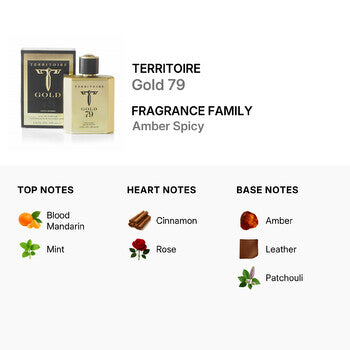 Territoire Men's Gold 79 EDP 3.4 oz (Wholesale) - Luxurious Fragrance Available Online in Hong Kong & China