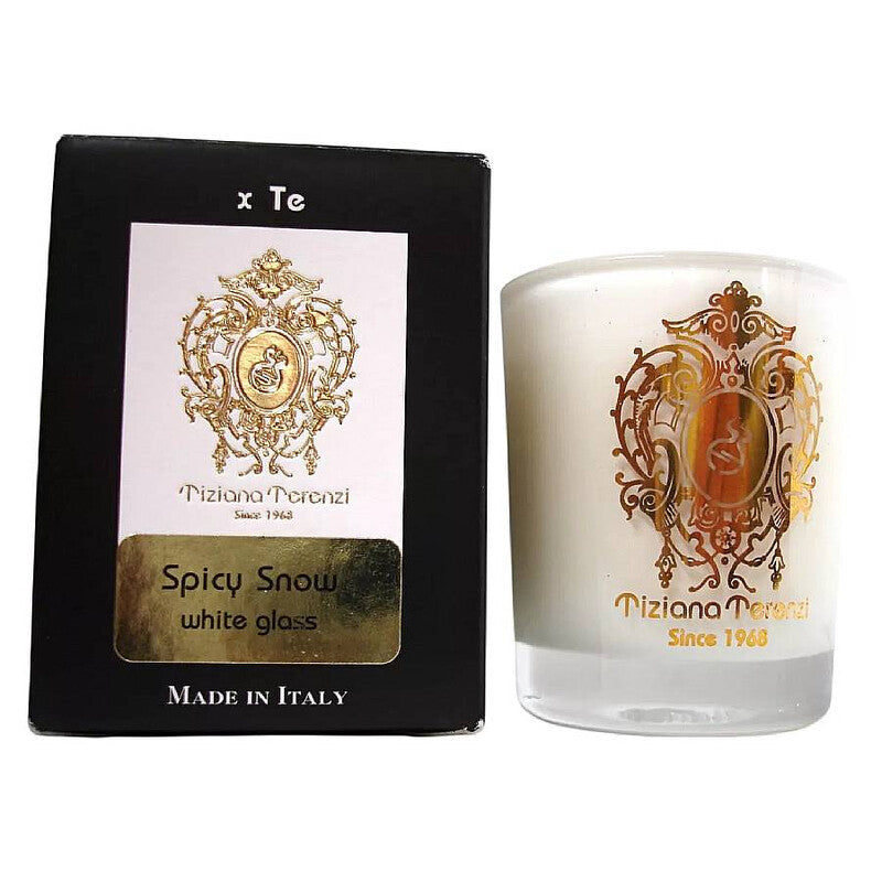 Tiziana Terenzi Spicy Snow 1.23 oz White Glass Scented Candle (Wholesale) - Luxurious Fragrance Available Online in Hong Kong & China