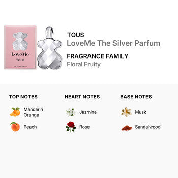 Tous Ladies LoveMe The Silver Parfum EDP 3.0 oz - Luxurious Fragrance Available Online in Hong Kong & China