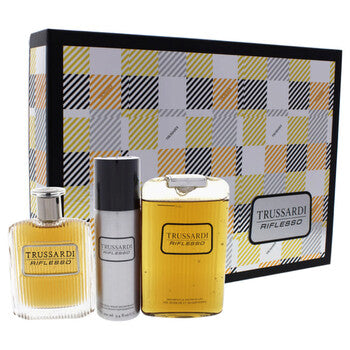Trussardi Riflesso by Trussardi for Men - 3 Pc Gift Set 3.4oz EDT Spray, 6.8oz Shampoo and Shower Gel, 3.4oz Deodorant Spray (Wholesale) - Luxurious Fragrance Available Online in Hong Kong & China