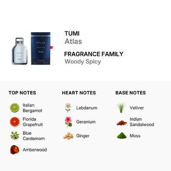 Tumi Men's Atlas EDP 6.7 oz - Luxurious Fragrance Available Online in Hong Kong & China