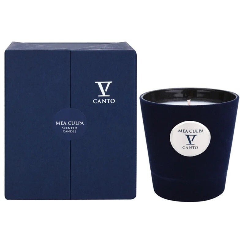 V Canto Unisex Mea Culpa Flocked Glass 8.4 oz Scented Candle - Luxurious Fragrance Available Online in Hong Kong & China