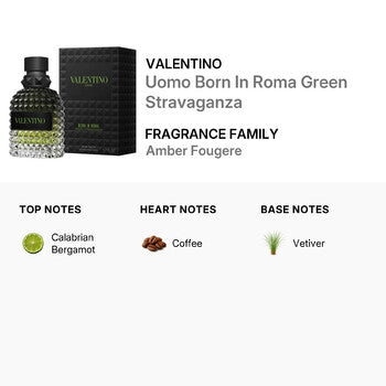 Valentino Garavani Men's Born in Roma Green Stravaganza EDT Spray 1.7 oz (Wholesale) - Luxurious Fragrance Available Online in Hong Kong & China