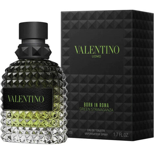 Valentino Garavani Men's Born in Roma Green Stravaganza EDT Spray 1.7 oz Fragrances (Wholesale) - Luxurious Fragrance Available Online in Hong Kong & China