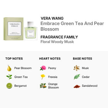 Vera Wang Ladies Embrace Green Tea And Pear Blossom EDT Spray 1.0 oz - Luxurious Fragrance Available Online in Hong Kong & China