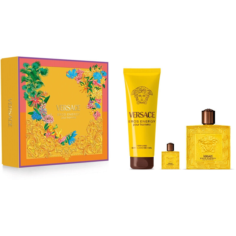 Versace Men's Eros Energy 3pcs EDP Gift Set Fragrances - Luxurious Fragrance Available Online in Hong Kong & China
