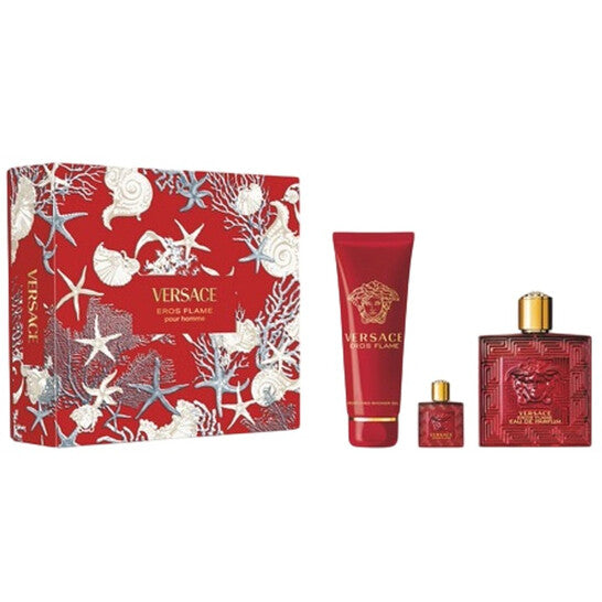 Versace Men's Eros Flame 3pcs EDP Gift Set Fragrances (Wholesale) - Luxurious Fragrance Available Online in Hong Kong & China
