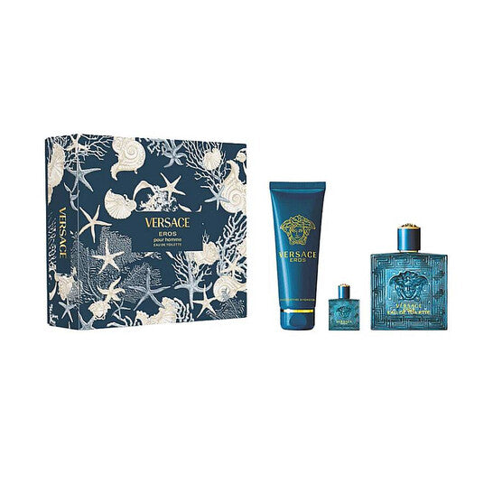 Versace Men's Versace Eros 3pcs EDT Gift Set Fragrances (Wholesale) - Luxurious Fragrance Available Online in Hong Kong & China
