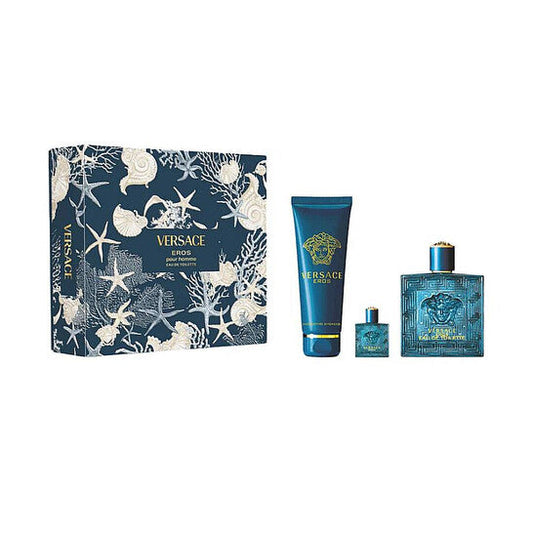 Versace Men's Versace Eros 3pcs EDT Gift Set Fragrances (Wholesale) - Luxurious Fragrance Available Online in Hong Kong & China