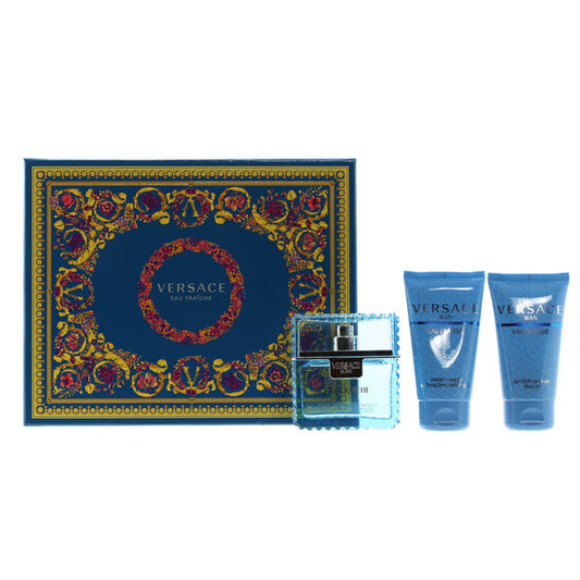 Versace Men's Man Eau Fraiche Gift Set - Luxurious Fragrance Available Online in Hong Kong & China