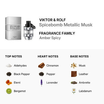 Viktor & Rolf Men's Spicebomb Metallic Musk EDP Spray 1.7 oz Fragrances (Wholesale) - Luxurious Fragrance Available Online in Hong Kong & China