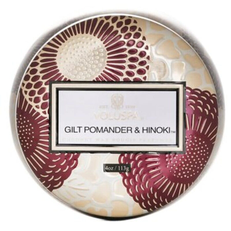 Voluspa Unisex Gilt Pomander & Hinoki 4 oz Scented Candle (Wholesale) - Luxurious Fragrance Available Online in Hong Kong & China
