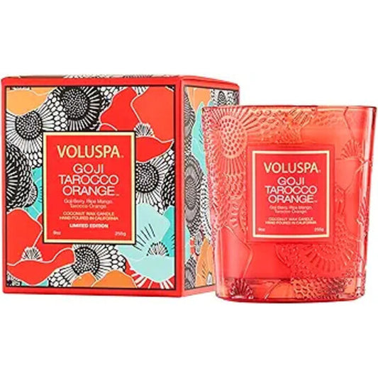 Voluspa Unisex Goji Tarocco Orange XXV Anniversary 9 oz Scented Candle - Luxurious Fragrance Available Online in Hong Kong & China