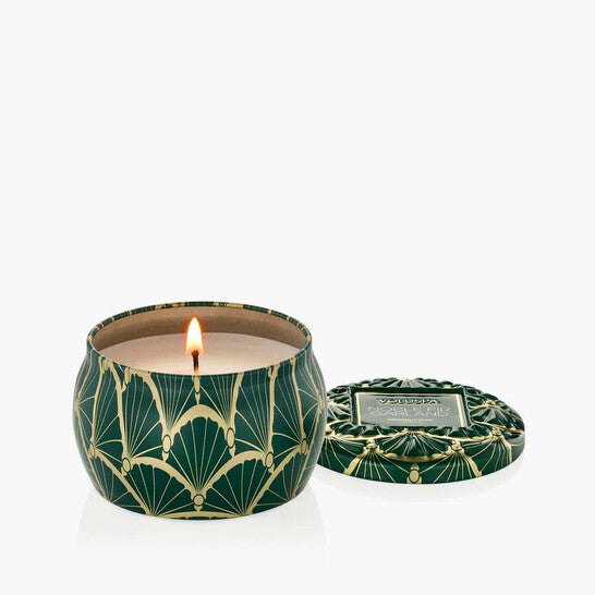 Voluspa Unisex Noble Fir Garland Mini Tin Holiday 4 oz Scented Candle - Luxurious Fragrance Available Online in Hong Kong & China