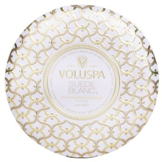 Voluspa Unisex Suede Blanc 12 oz Scented Candle - Luxurious Fragrance Available Online in Hong Kong & China
