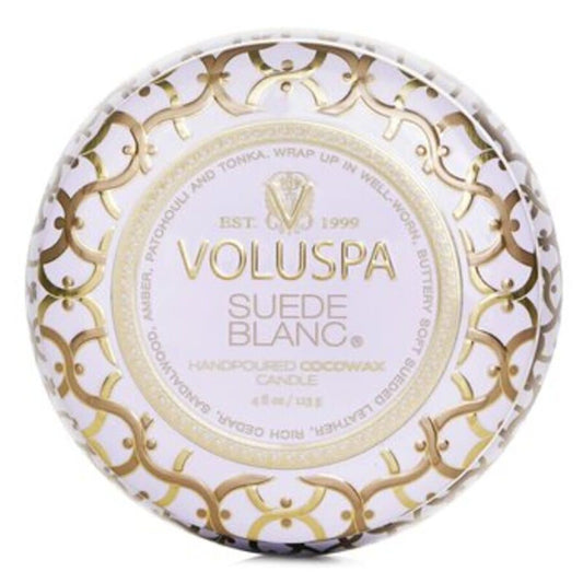 Voluspa Unisex Suede Blanc 4 oz Scented Candle - Luxurious Fragrance Available Online in Hong Kong & China