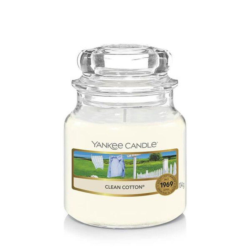 Yankee Candle Clean Cotton 3.67 OZ Scented Candle - Luxurious Fragrance Available Online in Hong Kong & China