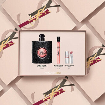 Yves Saint Laurent Ladies Black Opium 3pcs EDP Gift Set Fragrances (Wholesale) - Luxurious Fragrance Available Online in Hong Kong & China