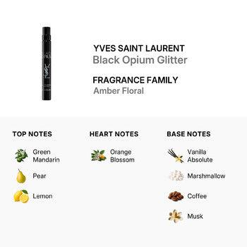 Yves Saint Laurent Ladies Black Opium Glitter EDP Spray 0.33 oz Fragrances (Wholesale) - Luxurious Fragrance Available Online in Hong Kong & China