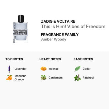 Zadig & Voltaire Zadig and Voltaire Men's This is Him! Vibes of Freedom EDT Spray 1.69 oz - Luxurious Fragrance Available Online in Hong Kong & China