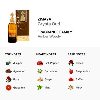 Zimaya Unisex Crysta Oud EDP Spray 3.4 oz (Wholesale) - Luxurious Fragrance Available Online in Hong Kong & China
